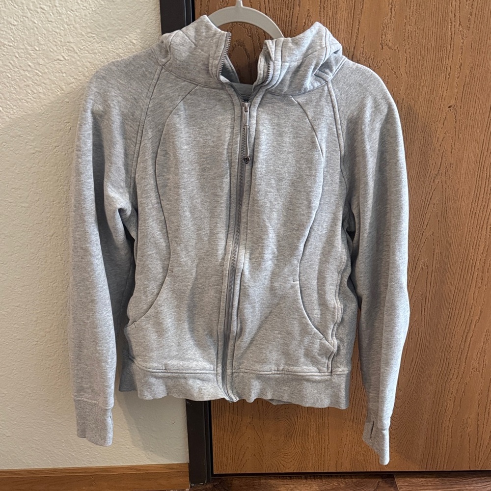 lululemon athletica Light Gray Full-Zip Hoodie